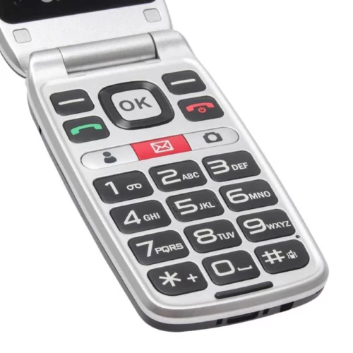 UNIWA-V202T-4G-Flip-Mobile-Phone-for-Elderly----- Senioren-Telefon mit extra grossen Tasten – Bild 1