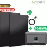 Genehmigungsfrei 2 KW Speicher und 4 Solarmodulen mit 1780 Watt