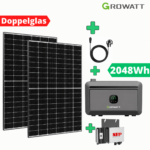 Genehmigungsfrei 2 KW Speicher und 4 Solarmodulen mit 1620 Watt