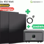Genehmigungsfrei 2 KW Speicher und 4 Solarmodulen mit 1800 Watt