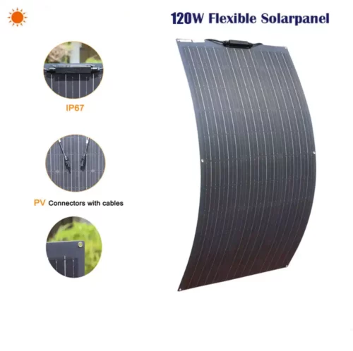 Flexible Solarpanels (2×120 W) & SolarLaderegler – Bild 4