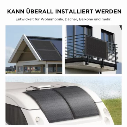 Flexible Solarpanels (2×120 W) & SolarLaderegler