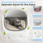 Selbst reinigende offene Katzentoilette für grosse Katzen – Bild 2