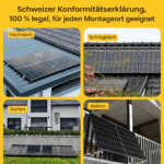 Balkonkraftwerk bifacial, 920 Watt, komplett inkl. Montageset Dach – Bild 8