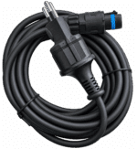 5-Meter-Standardkabel – Anschlusskabel für NEP600, Schuko-Stecker mit Schweizer Fixadapter und Dichtung