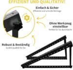 Aufständerung Terrasse Flachdach Schwarz für 2 Module