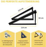 Aufständerung Terrasse Flachdach Schwarz für 2 Module – Bild 2