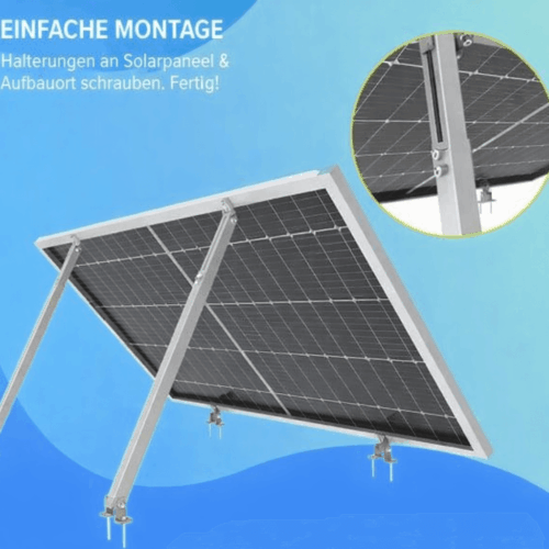 Halterung für  1 Photovoltaikmodul, verstellbar Silber – Bild 4