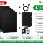 Steckerkraftwerk mit 6 KW Speicher und 6 Solarmodulen