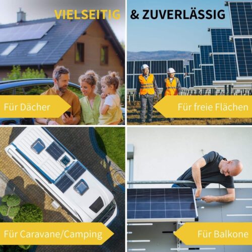 Aufständerung Terrasse Flachdach Schwarz für 2 Module – Bild 6