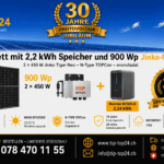 Jinko Balkonkraftwerk 600 W / 900 Wp mit 2,24-kWh-Speicher