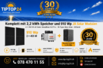 920 WP bifazial & 2,2-kWh-Speicher