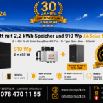 920 WP bifazial & 2,2-kWh-Speicher