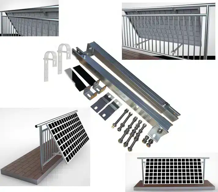 Aufstaenderung-Balkonkraftwerk_713x Halterung für 2 Photovoltaikmodule verstellbar – Bild 1