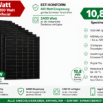4,5 kW Solarmodule & 10,8 kWh Speicher inkl. Notstromsteckdose, genehmigungsfrei