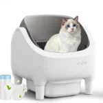 Selbst reinigende offene Katzentoilette für grosse Katzen