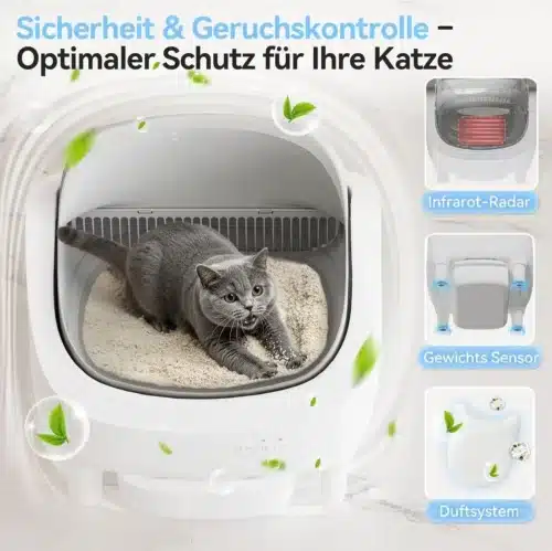 Selbst reinigende offene Katzentoilette für grosse Katzen – Bild 3