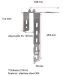 Balkonhaken für Solarmodule - Eckig verstellbar – Bild 2