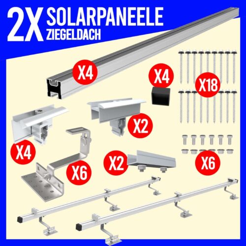 Balkonkraftwerk bifacial, 920 Watt, komplett inkl. Montageset Dach – Bild 9