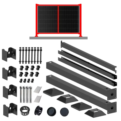 Solarzaun mit 2 Solarmodulen – Bild 2