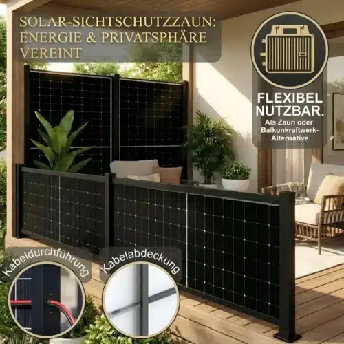 Solarzaun mit 2 Modulen Genehmigungsfrei – Bild 5