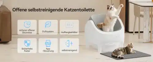 Selbst reinigende offene Katzentoilette für grosse Katzen – Bild 4